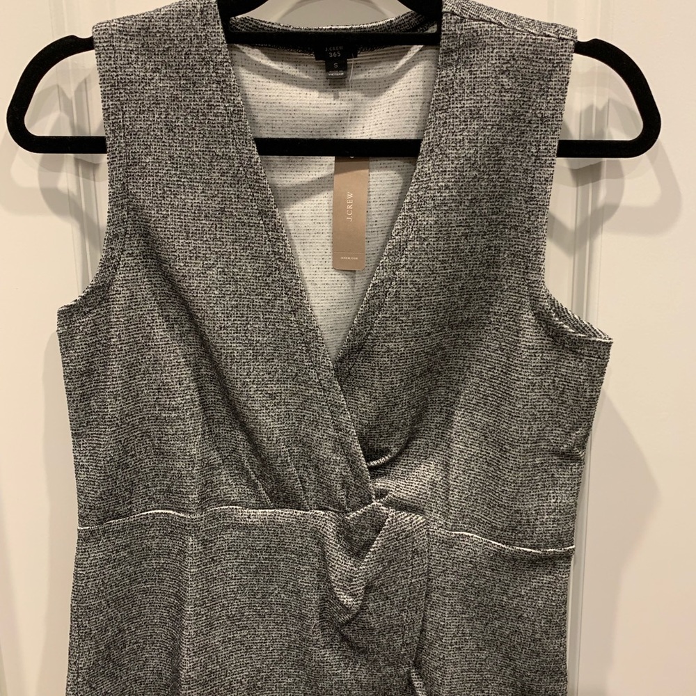 JCrew sleeveless peplum top.